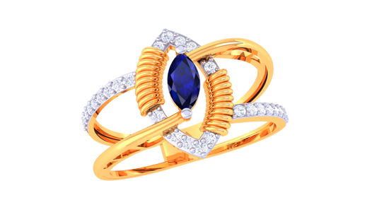 Blue Stone Aura Everyday Band Ring
