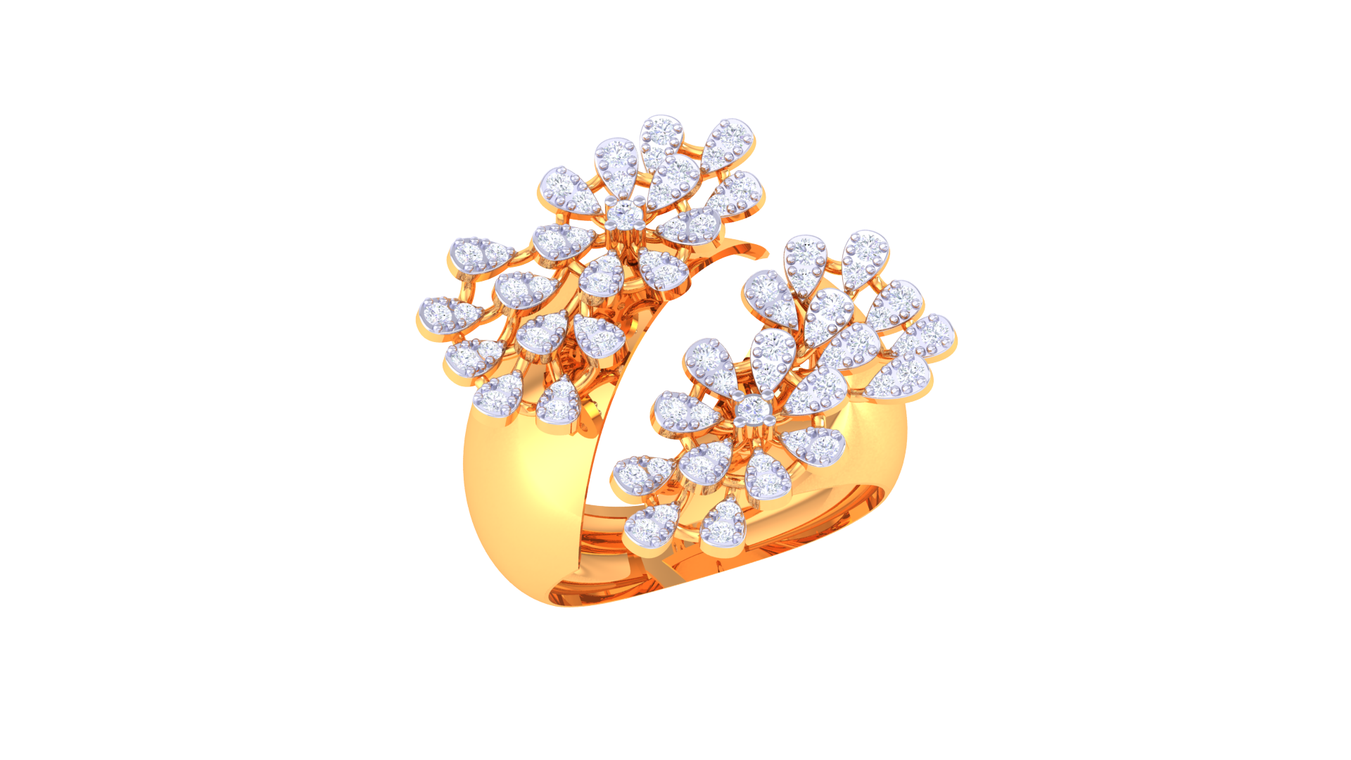Branching Petal Harmony Statement Ring