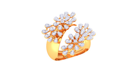 Branching Petal Harmony Statement Ring