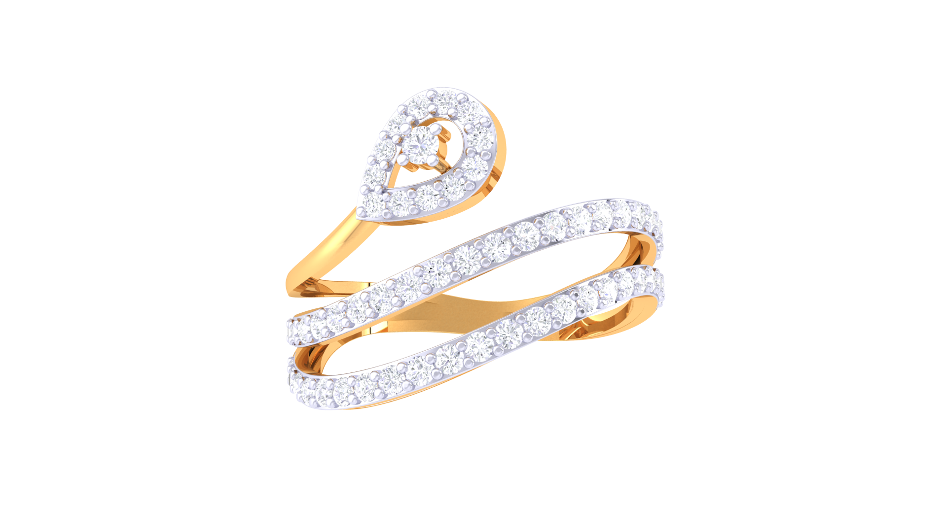 Teardrop Duet Luster Ring