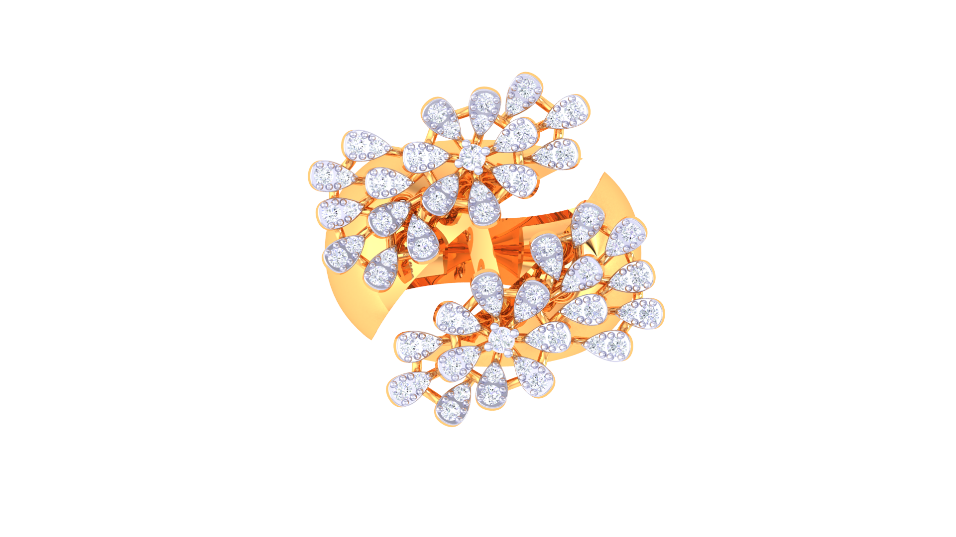 Branching Petal Harmony Statement Ring