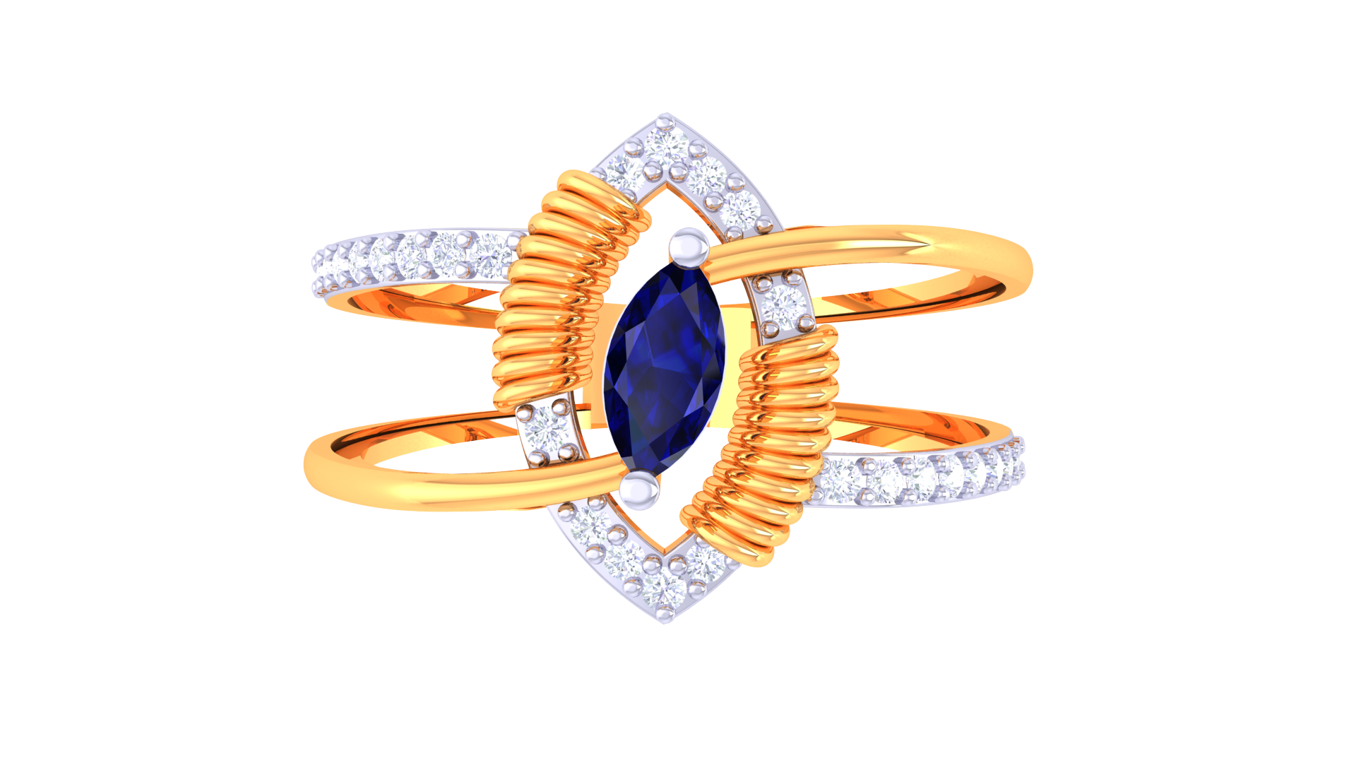 Blue Stone Aura Everyday Band Ring