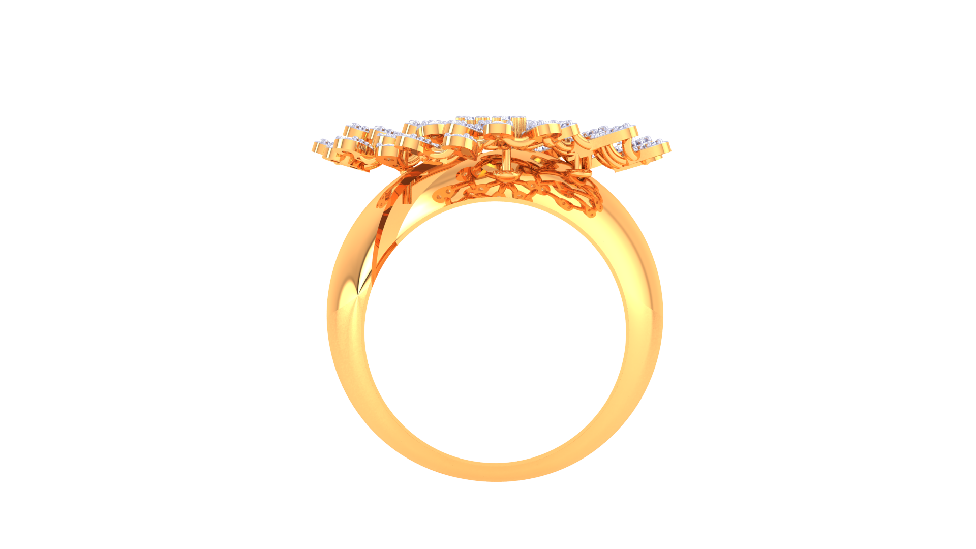 Branching Petal Harmony Statement Ring