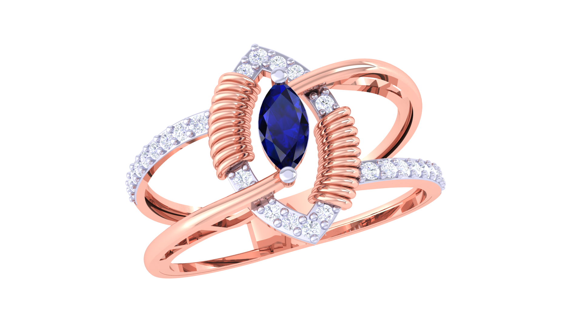Blue Stone Aura Everyday Band Ring