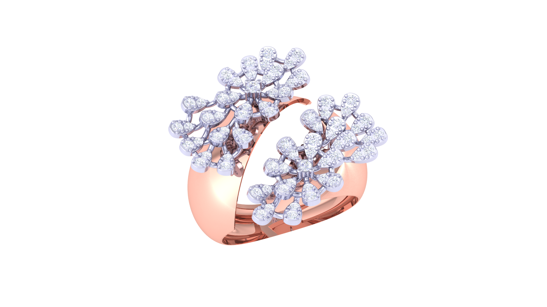 Branching Petal Harmony Statement Ring