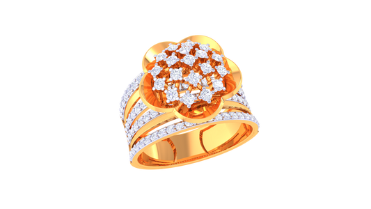Blooming Aura Split Band Ring