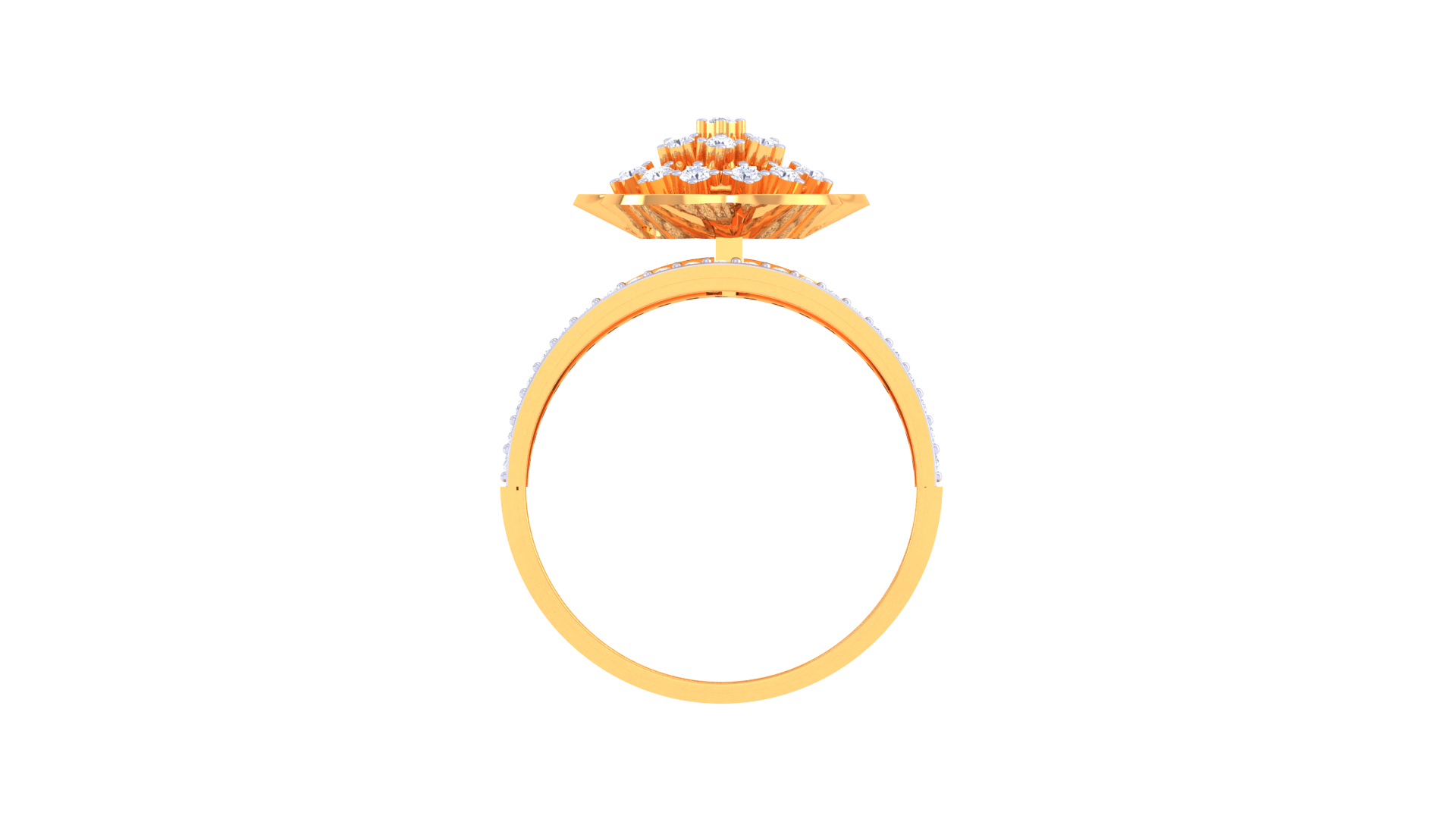 Blooming Aura Split Band Ring