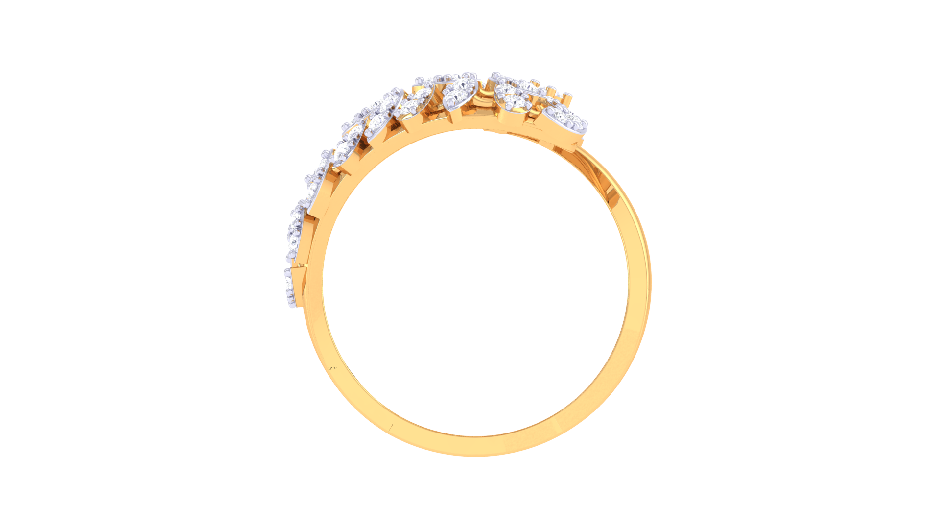 Elara Vine Diamond Crest Ring