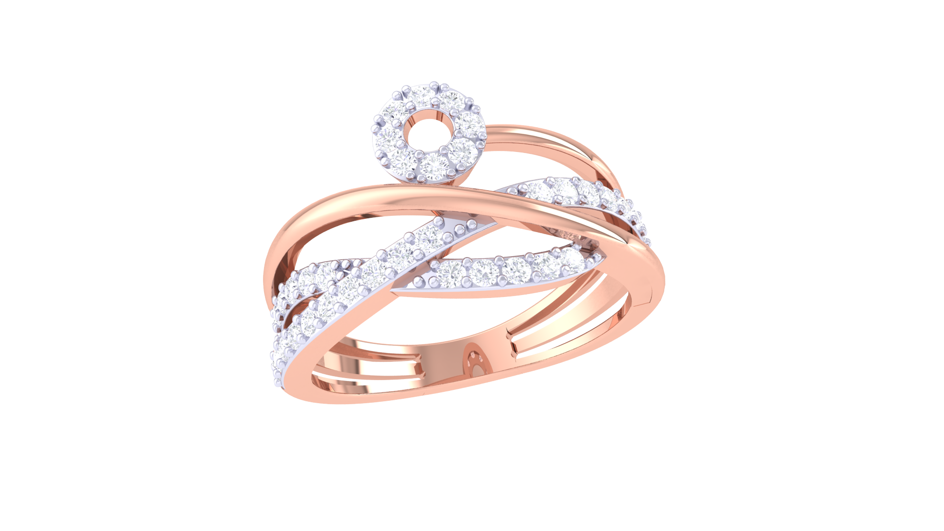 Luna Loop Diamond Swirl Ring