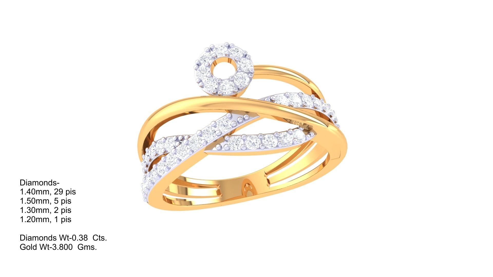 Luna Loop Diamond Swirl Ring