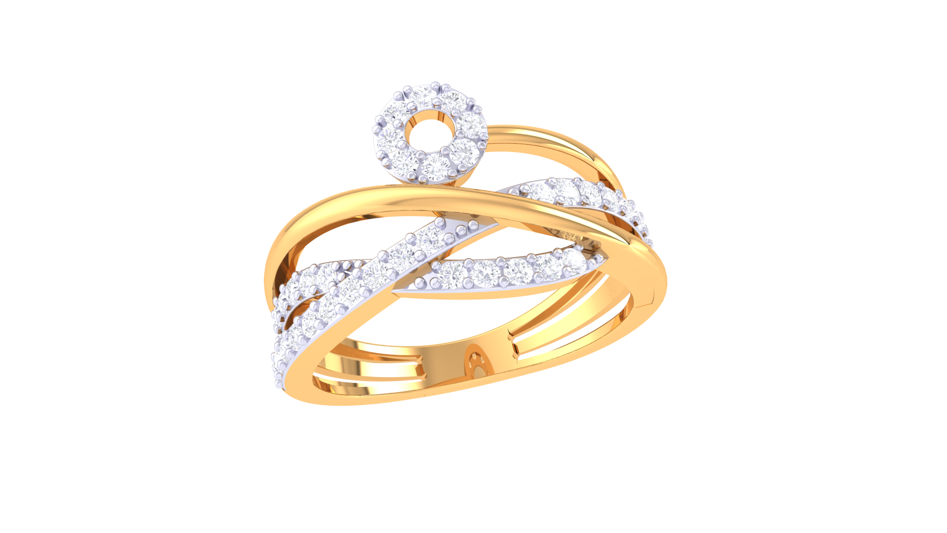 Luna Loop Diamond Swirl Ring