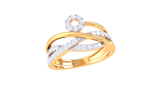 Luna Loop Diamond Swirl Ring