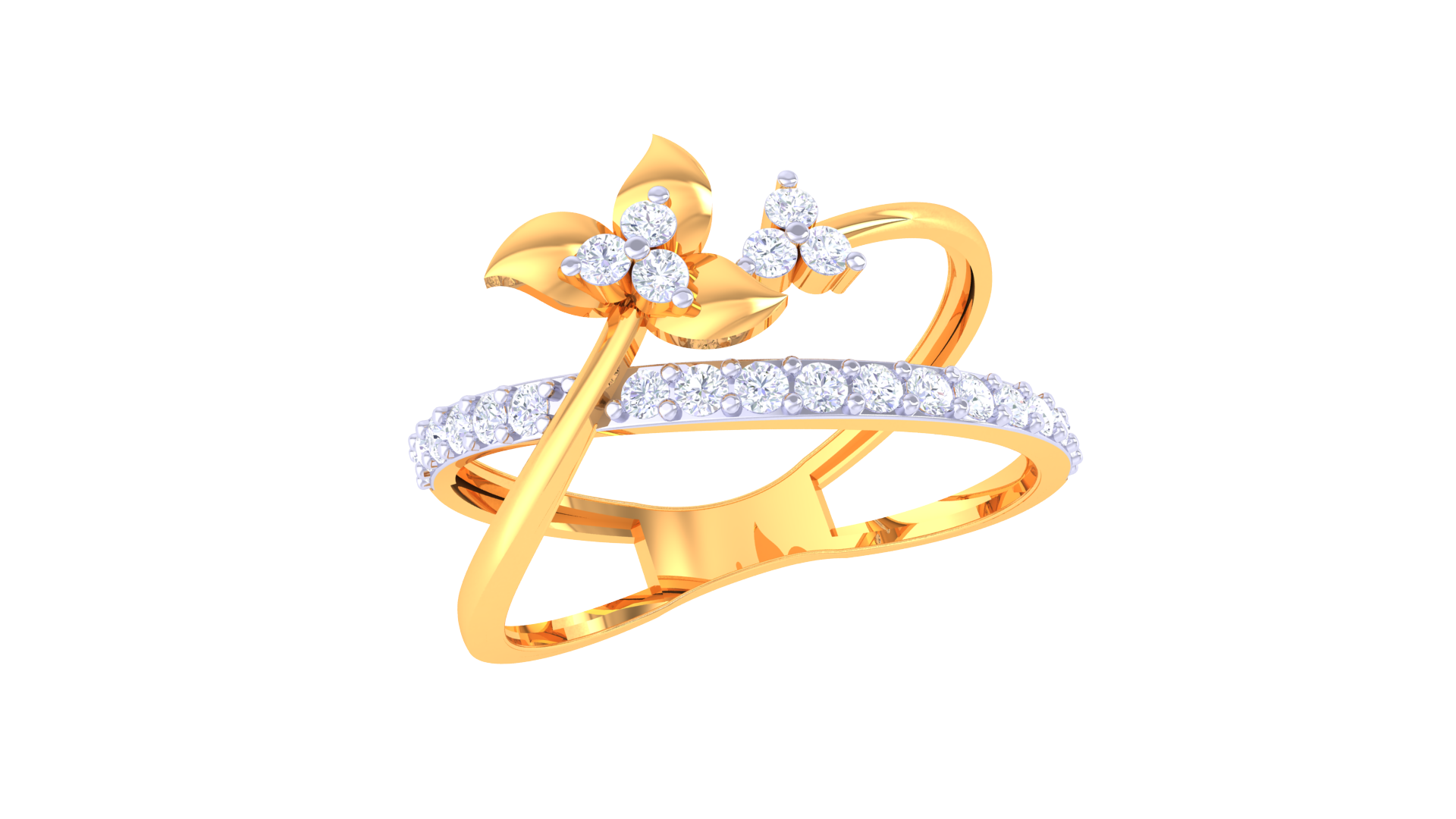 Rose Blossom Open Band Ring