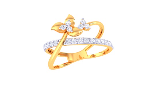 Rose Blossom Open Band Ring