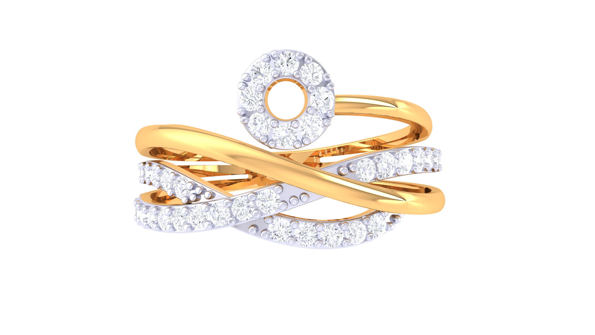 Luna Loop Diamond Swirl Ring