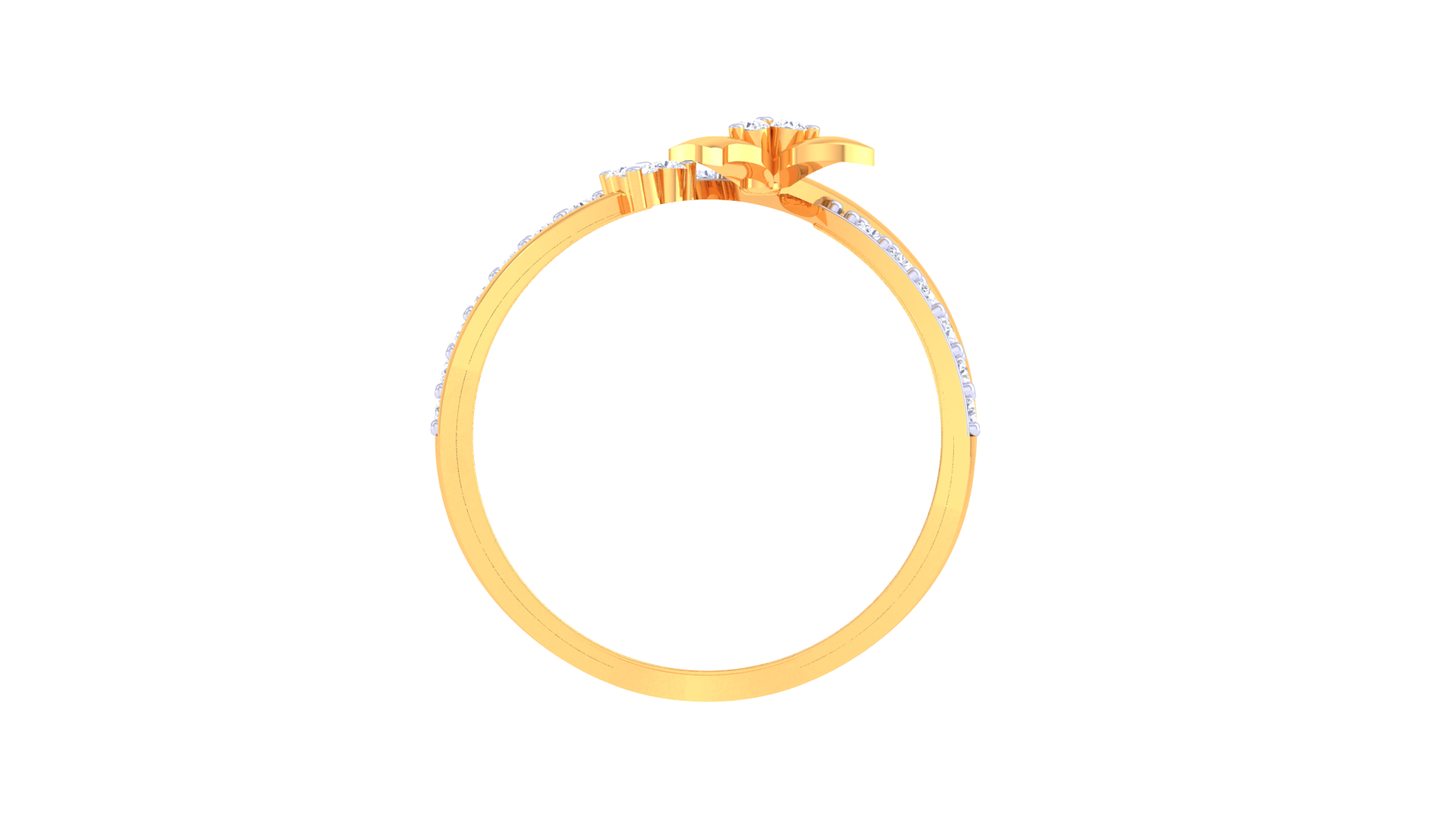 Rose Blossom Open Band Ring