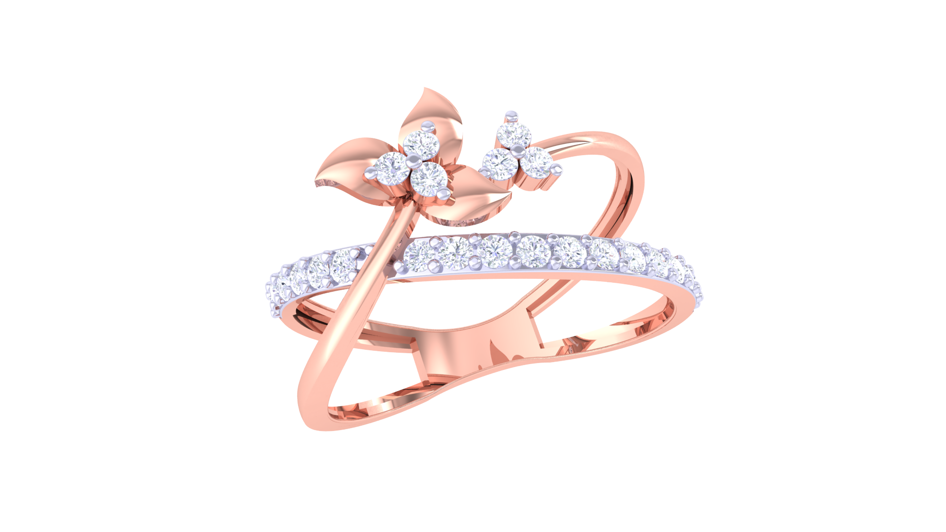 Rose Blossom Open Band Ring