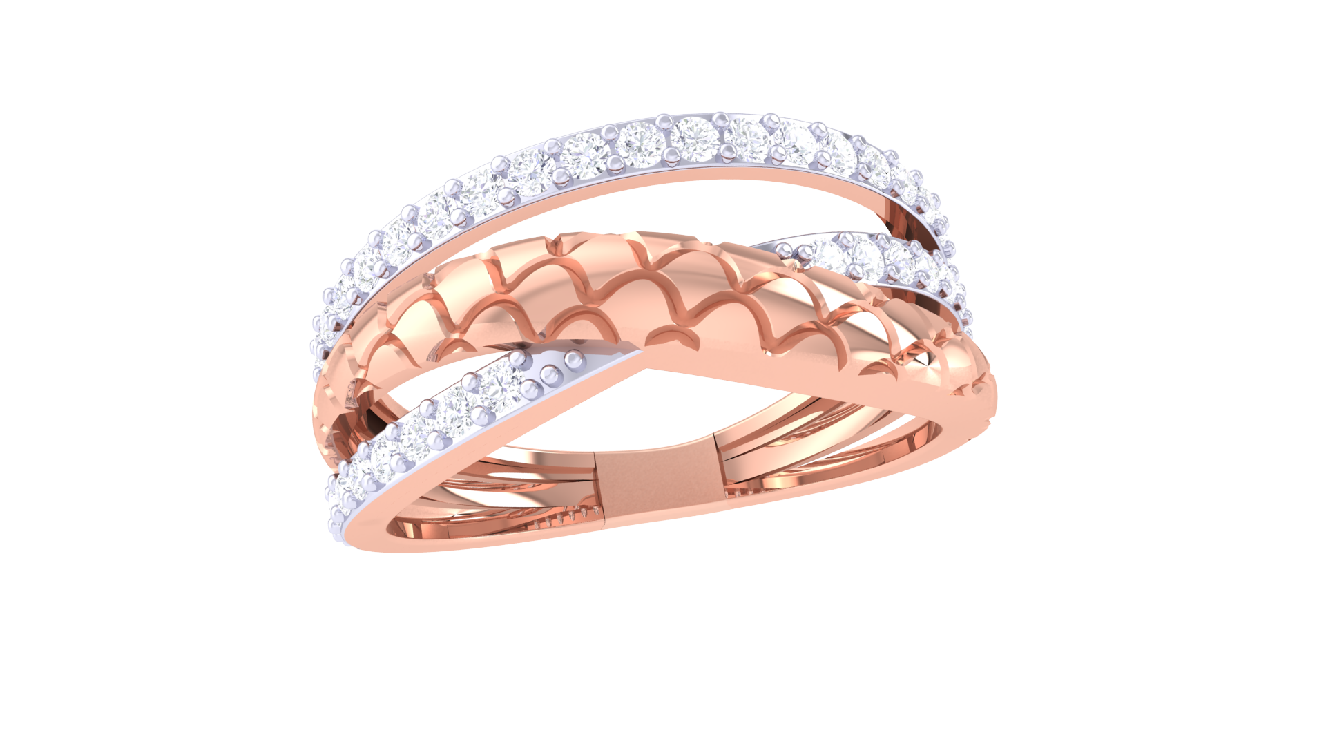 Serpentine Luxe Diamond Gold Ring