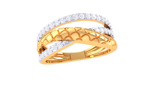 Serpentine Luxe Diamond Gold Ring