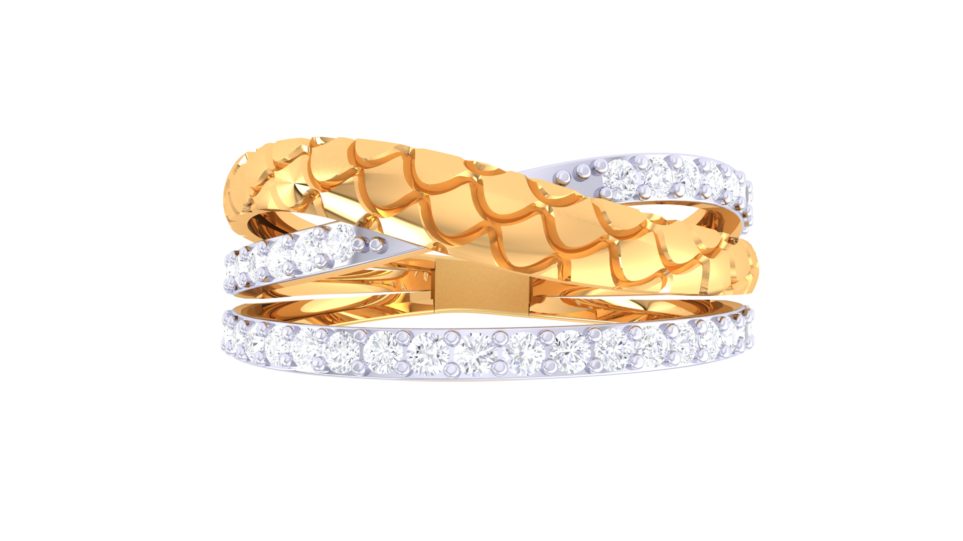 Serpentine Luxe Diamond Gold Ring