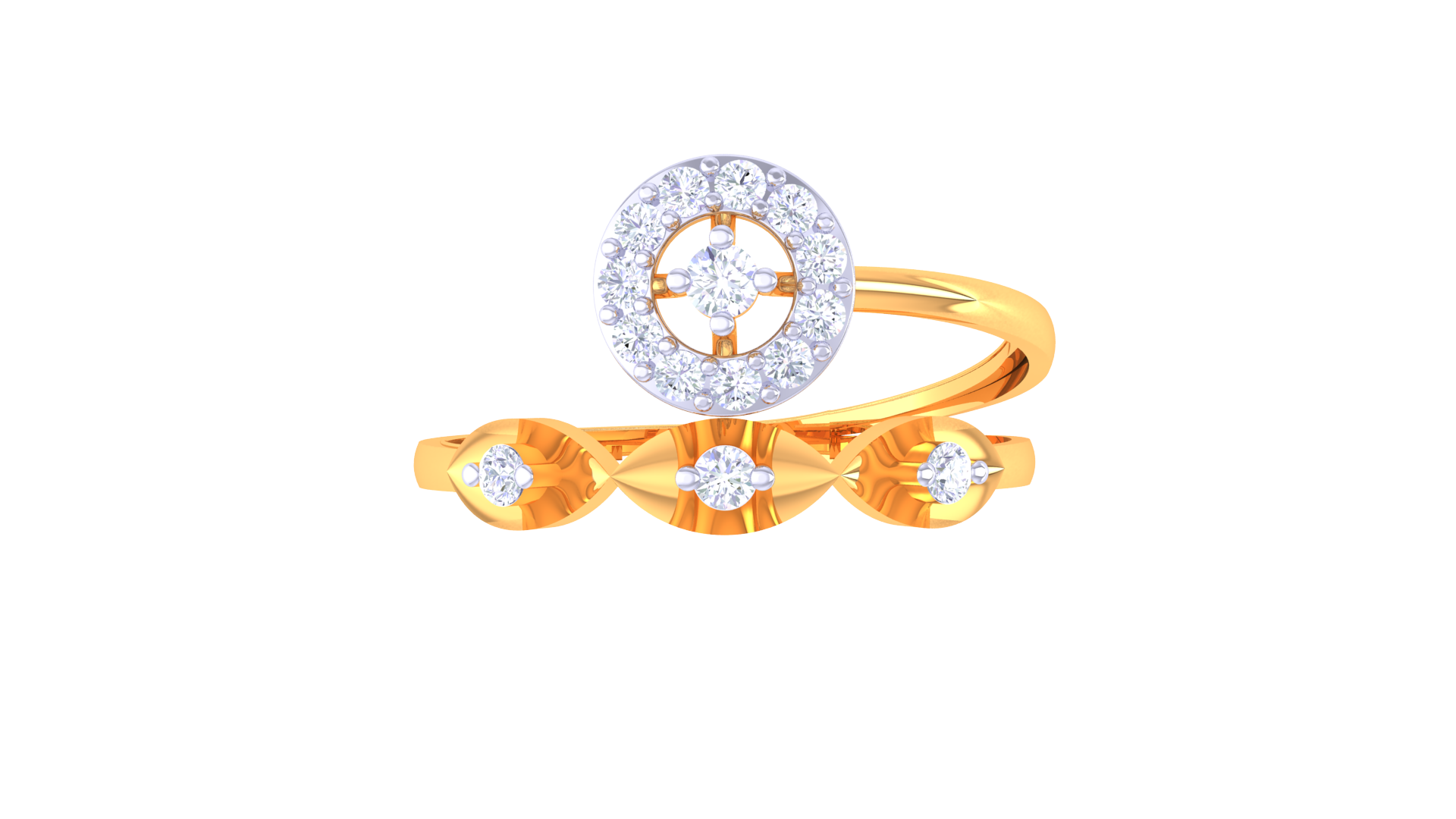 Radiant Oval Trio Band Ring