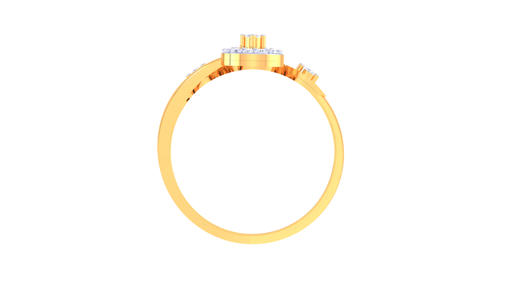Radiant Oval Trio Band Ring