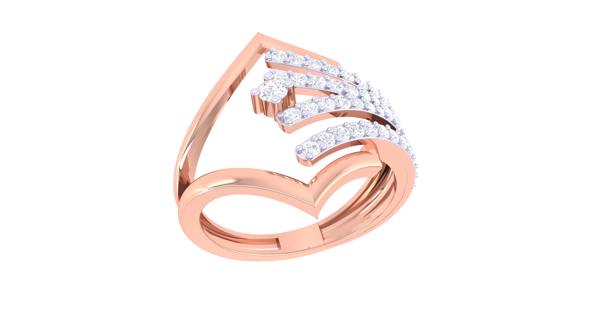Waves of Devotion Gold Ring