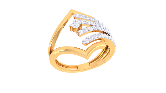 Waves of Devotion Gold Ring