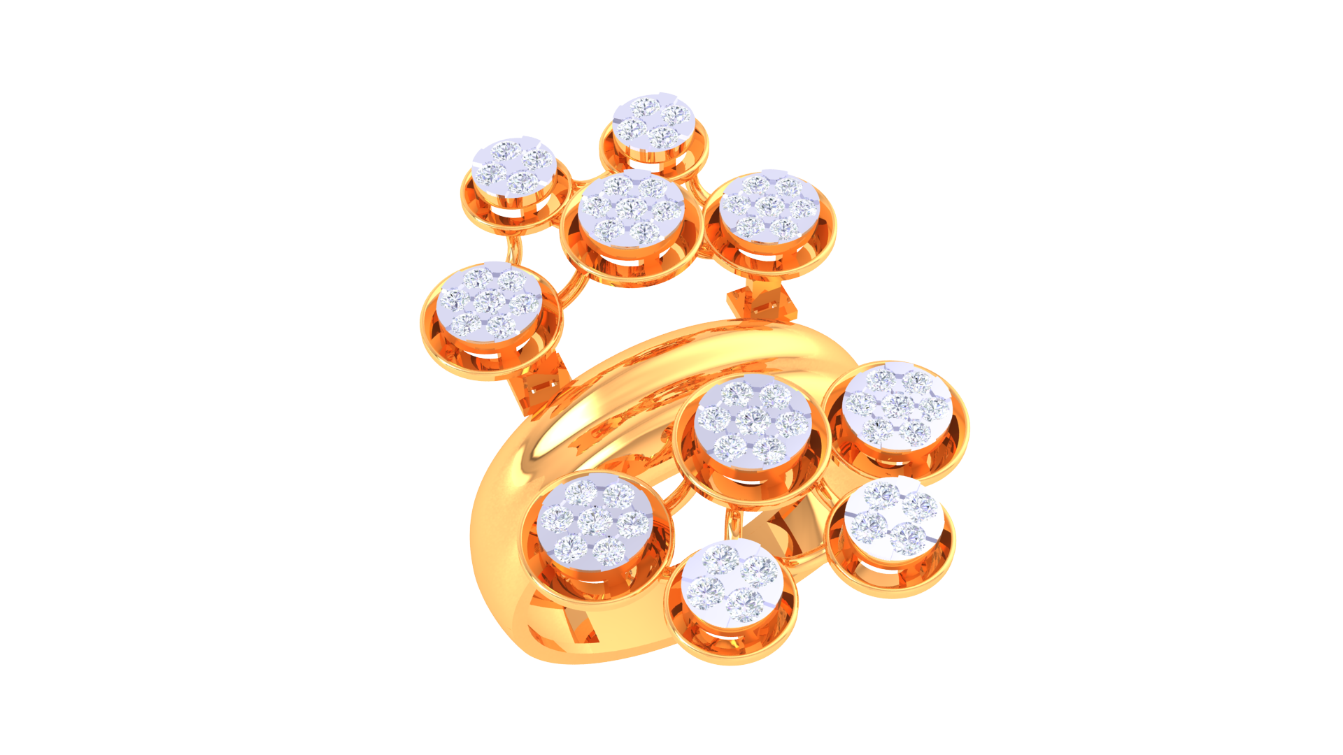 Radiant Orb Cluster Statement Ring