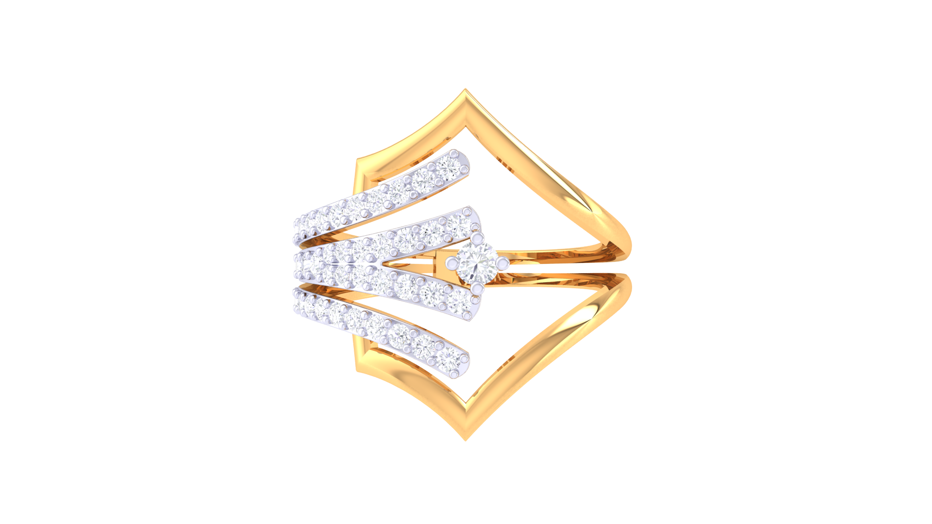 Waves of Devotion Gold Ring