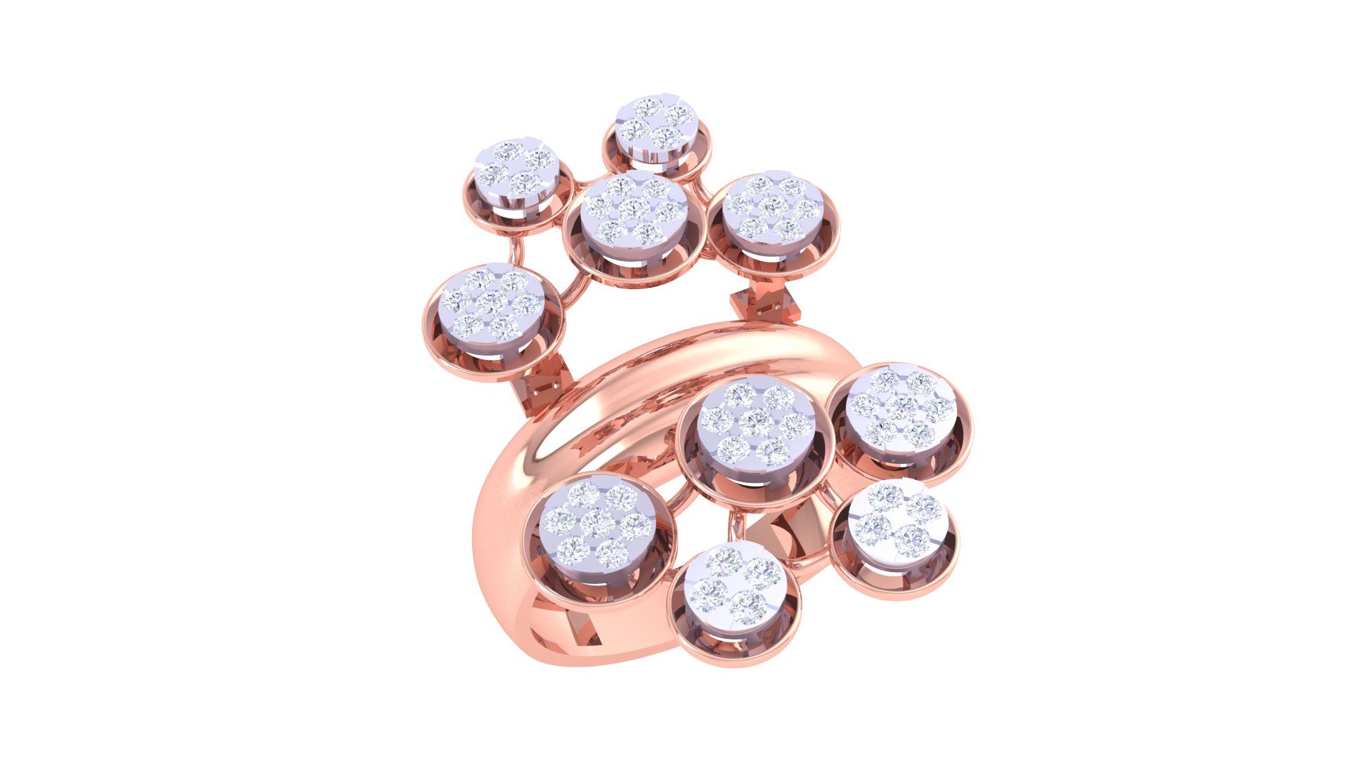 Radiant Orb Cluster Statement Ring