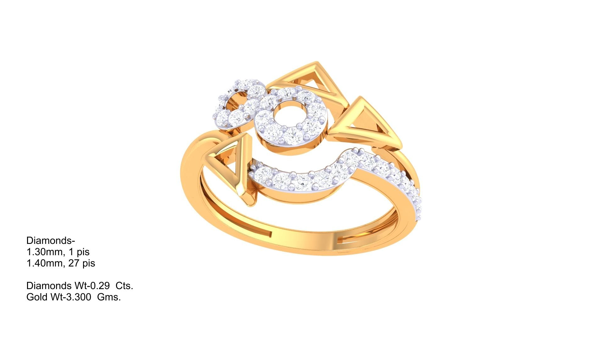 Twinkle Vertex Modern Statement Ring