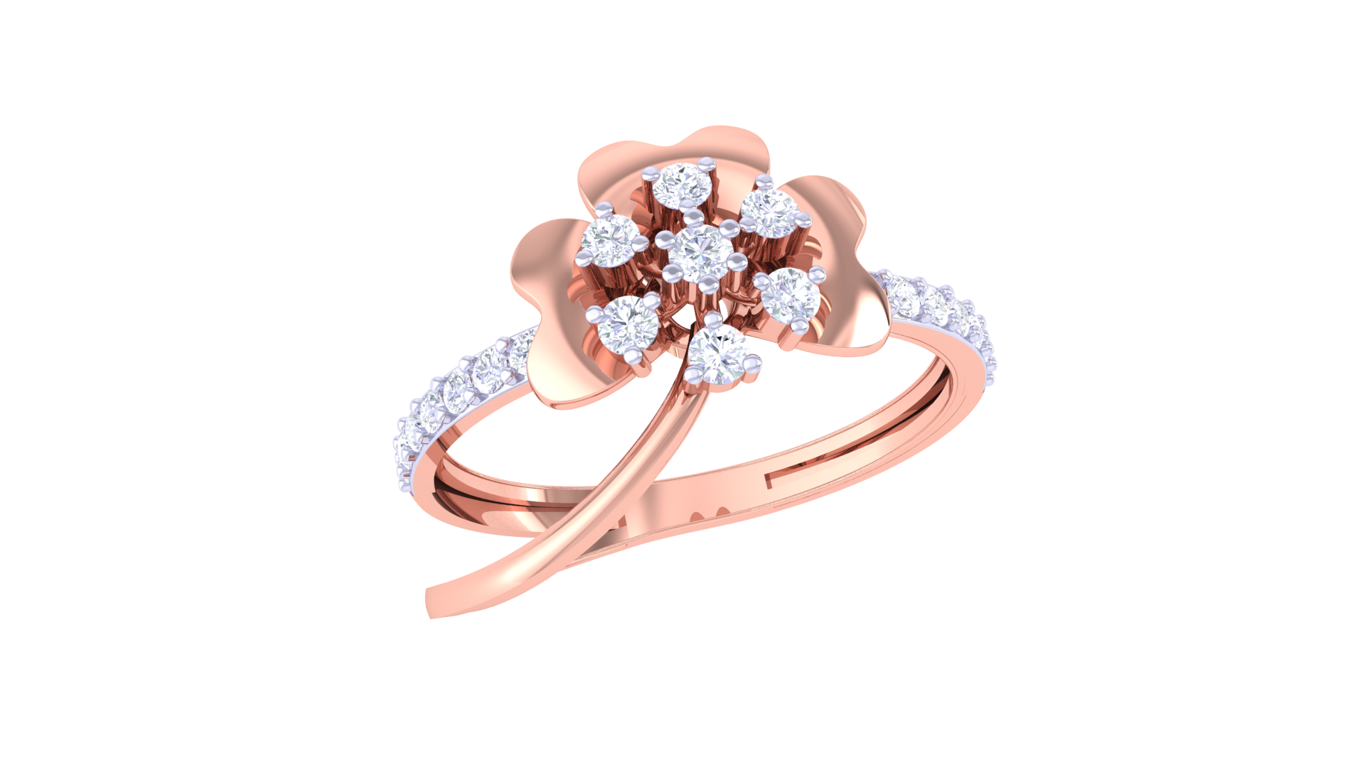 Golden Blossom Harmony Statement Ring