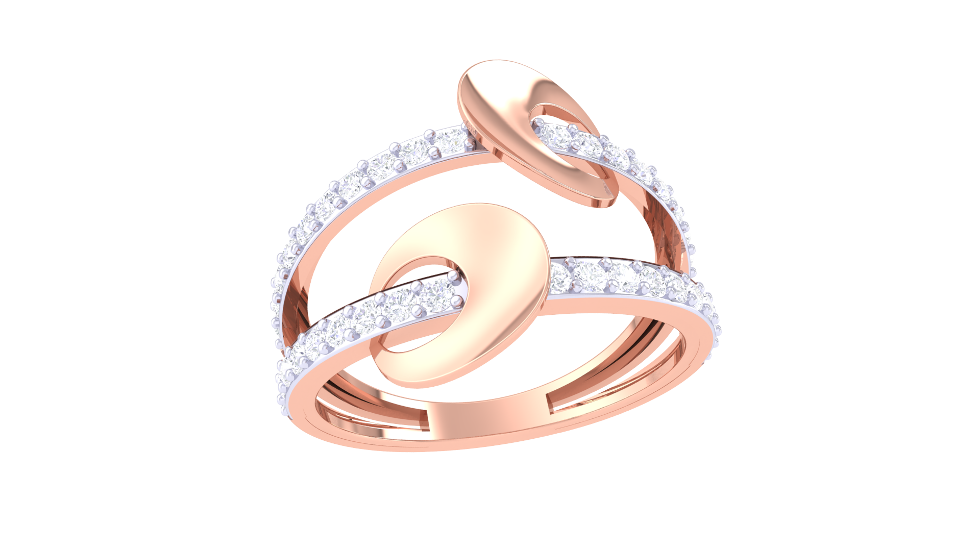 Glissade Gleam Twin Band Ring