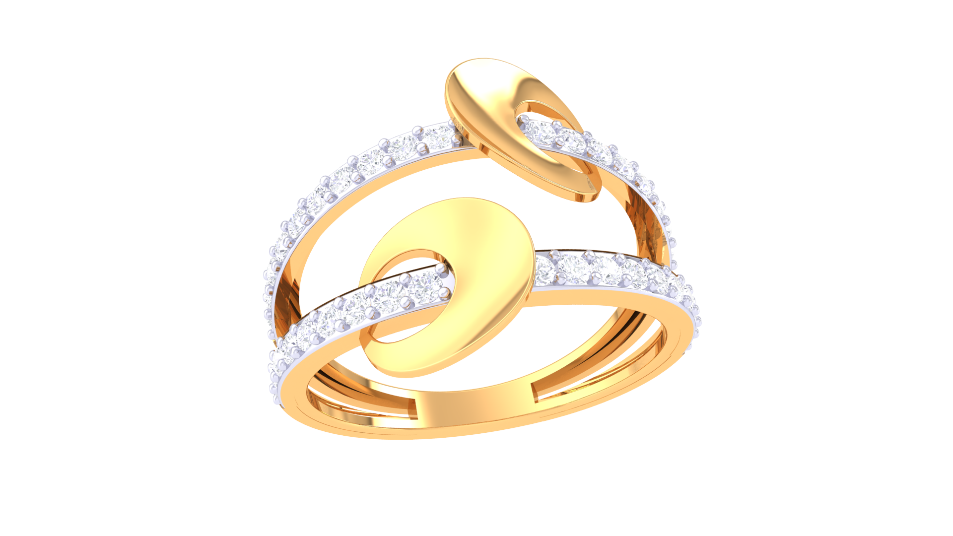 Glissade Gleam Twin Band Ring