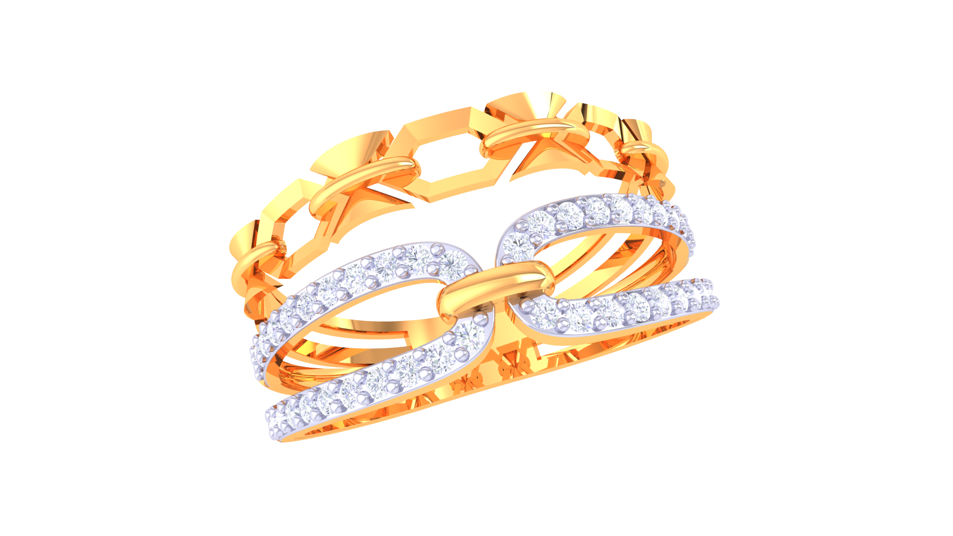 Triple Tone Classic Band Ring
