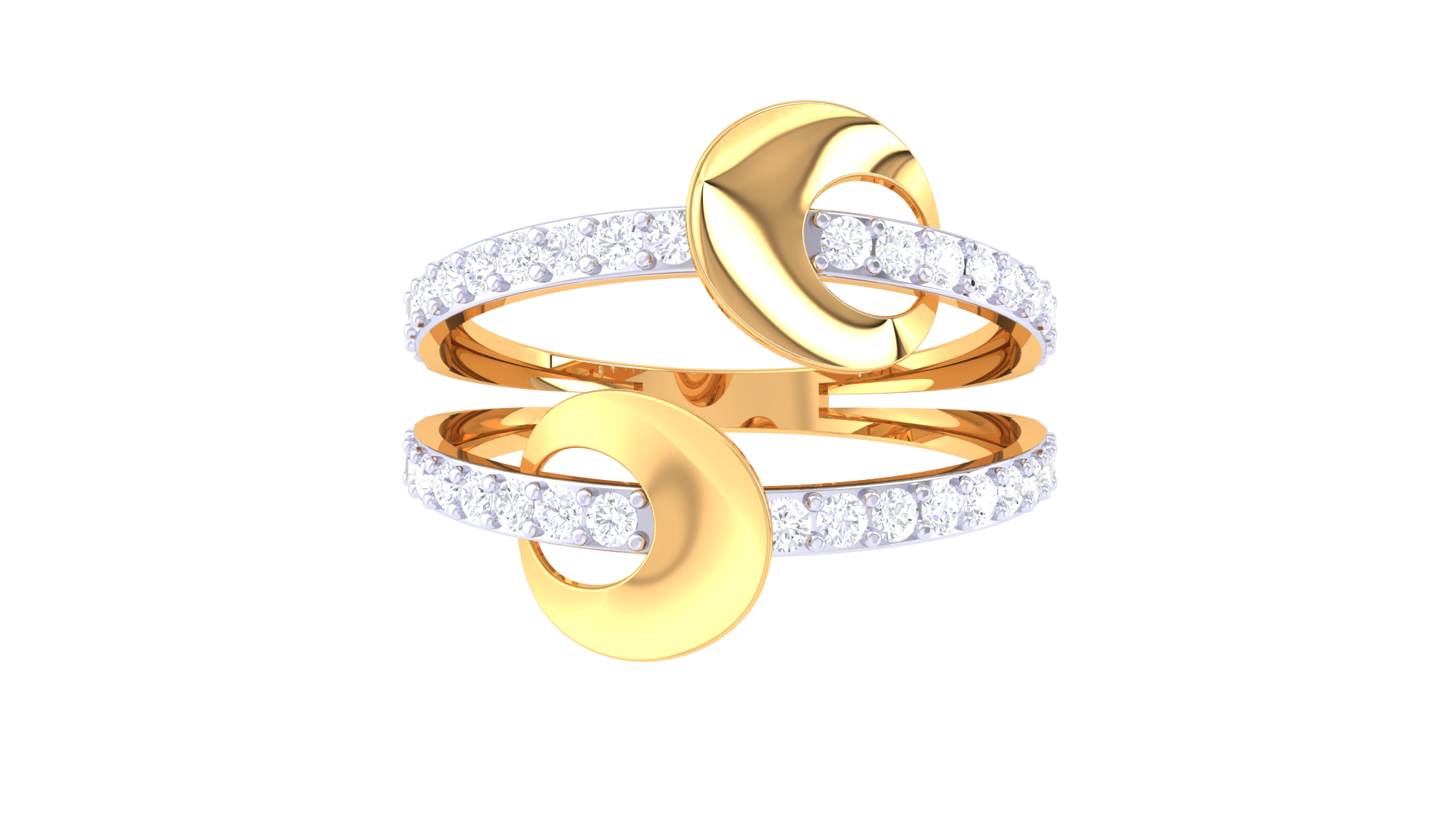 Glissade Gleam Twin Band Ring