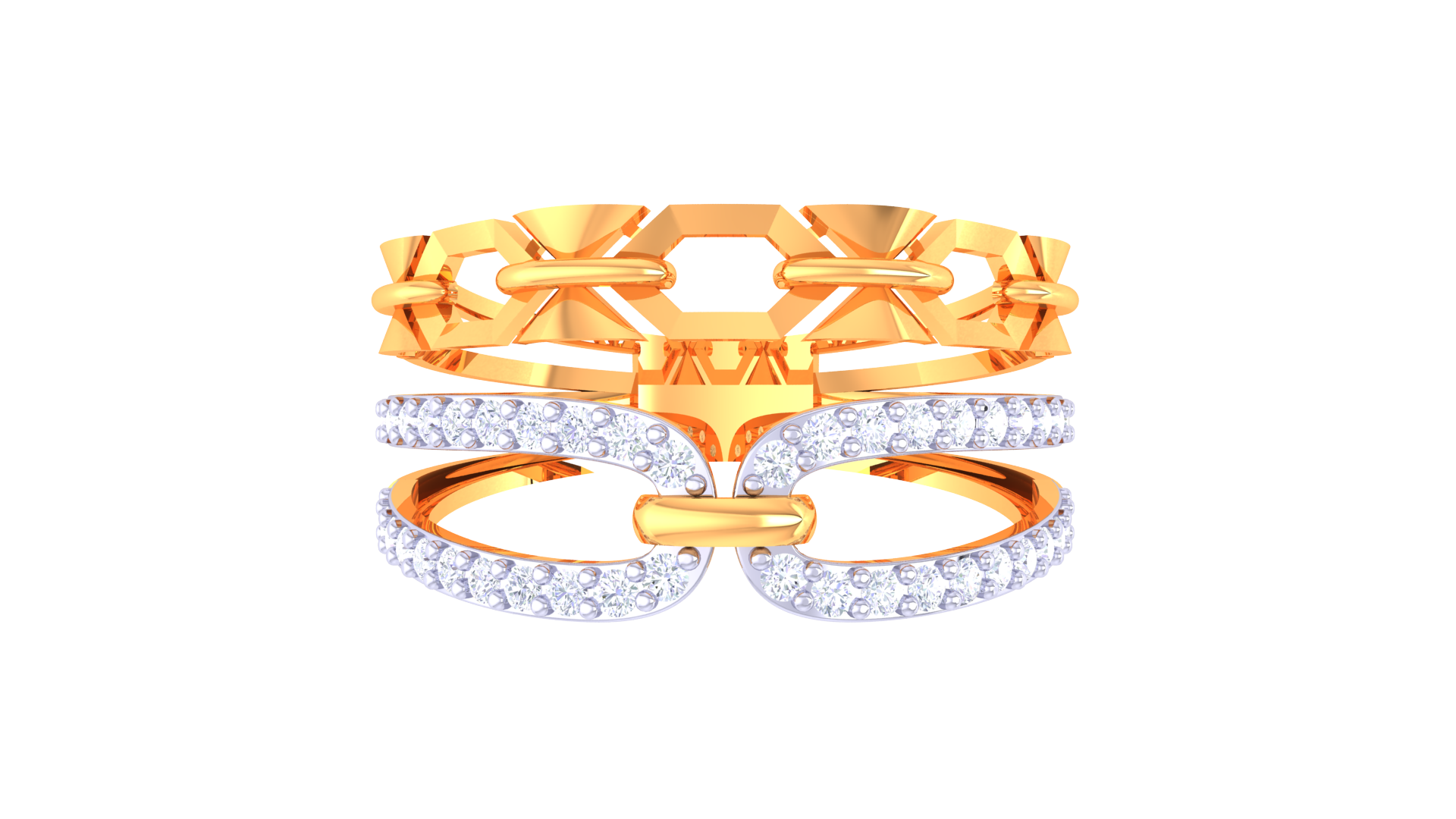 Triple Tone Classic Band Ring