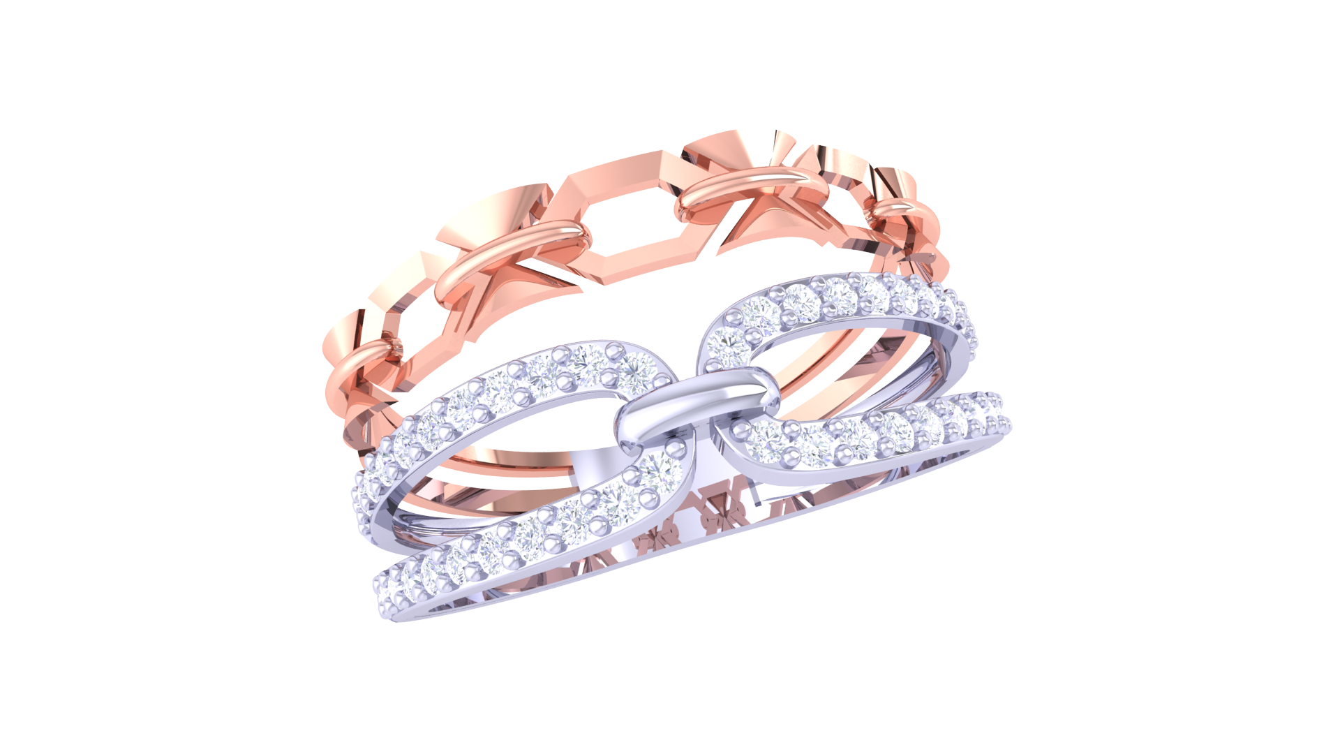 Triple Tone Classic Band Ring