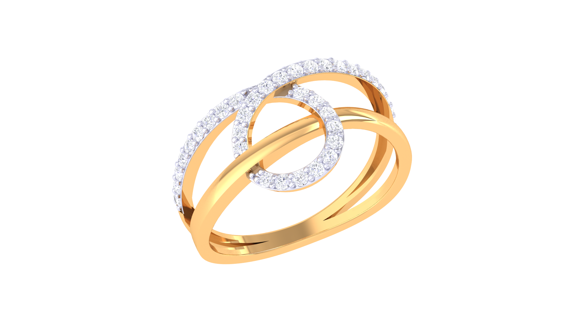 Circlique Gleam Dual Band Ring