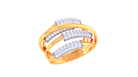Triple Row Radiance Diamond Band Ring