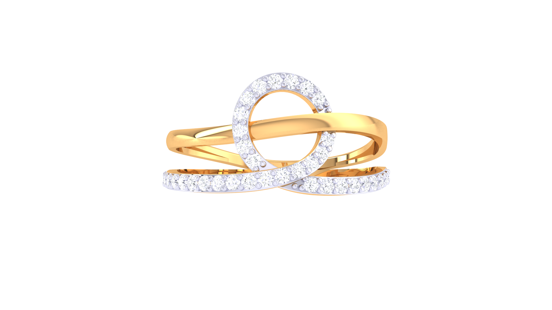 Circlique Gleam Dual Band Ring