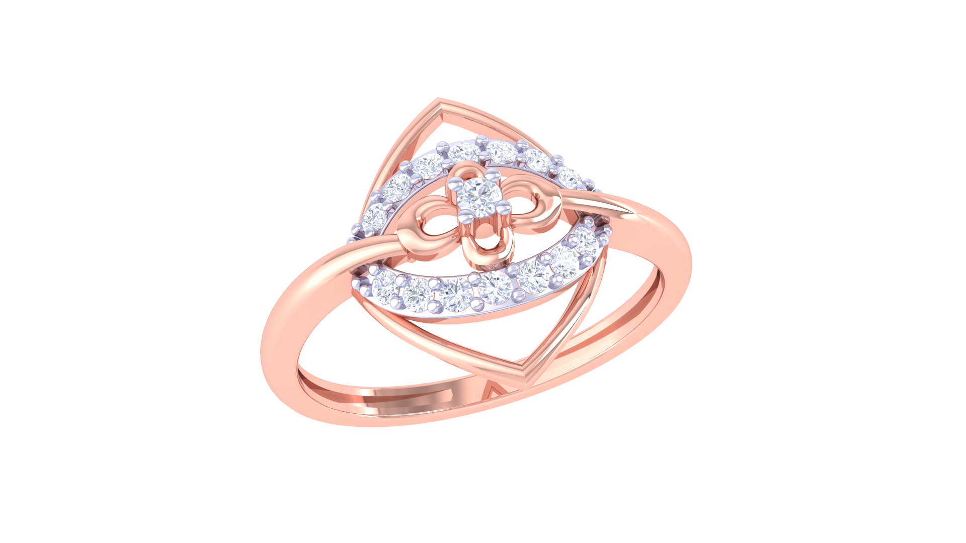 Golden Prism Cluster Statement Ring