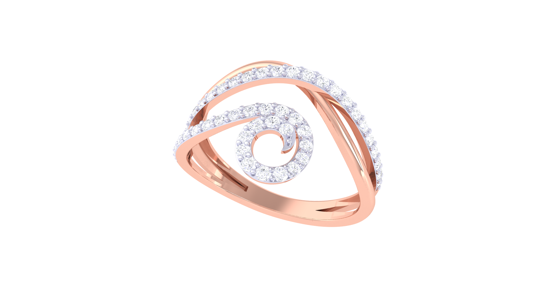 Aurelia Swirl Brilliance Designer Ring