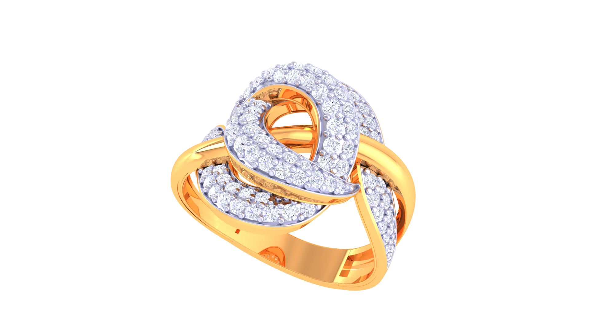 Elegant Infinity Diamond Statement Ring