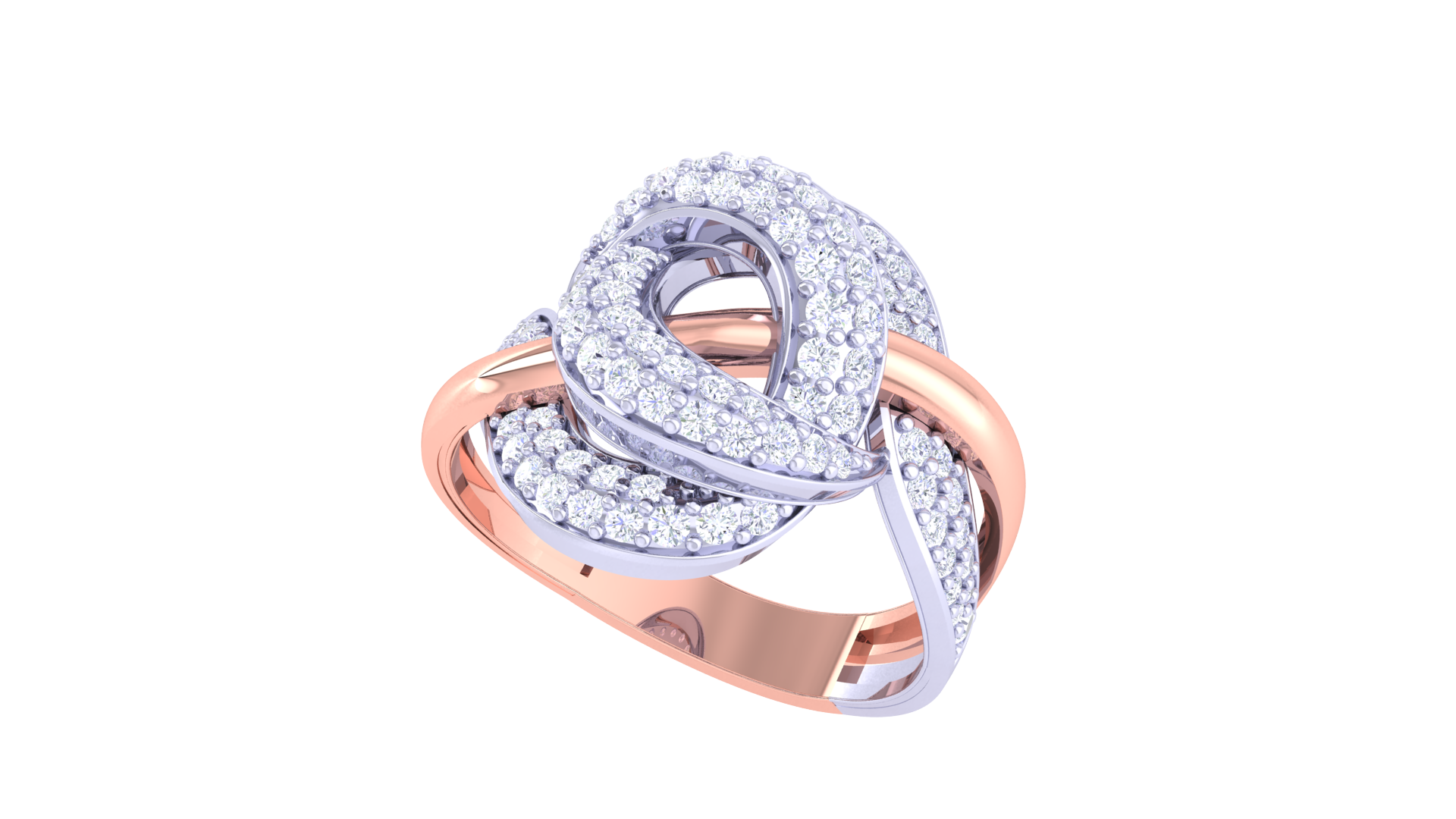 Elegant Infinity Diamond Statement Ring