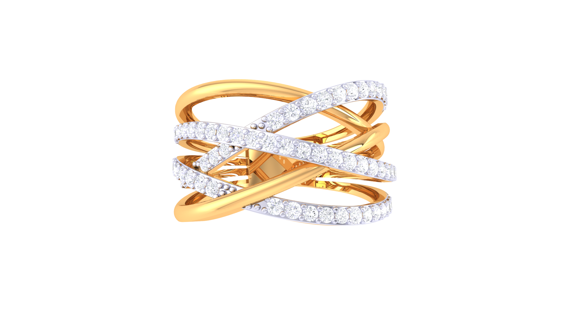 Solar Flare Ribboned Diamond Ring