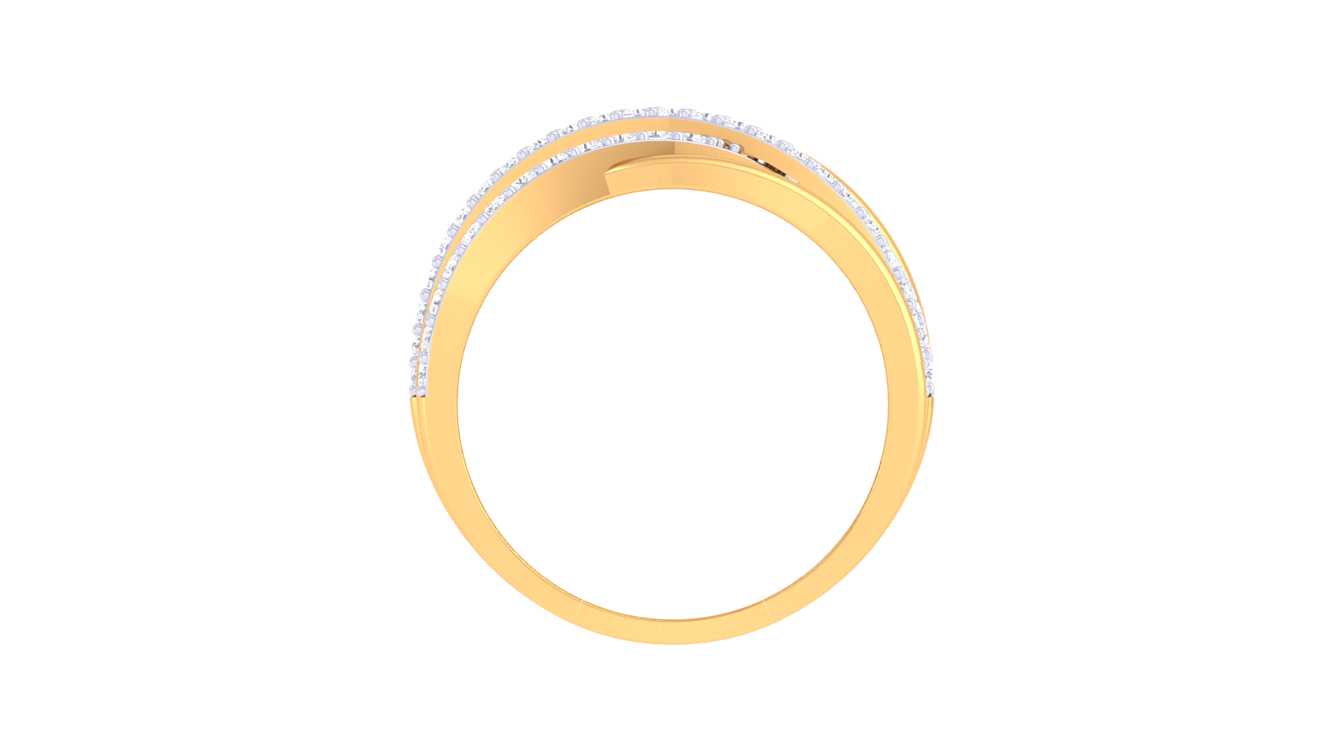 Solar Flare Ribboned Diamond Ring