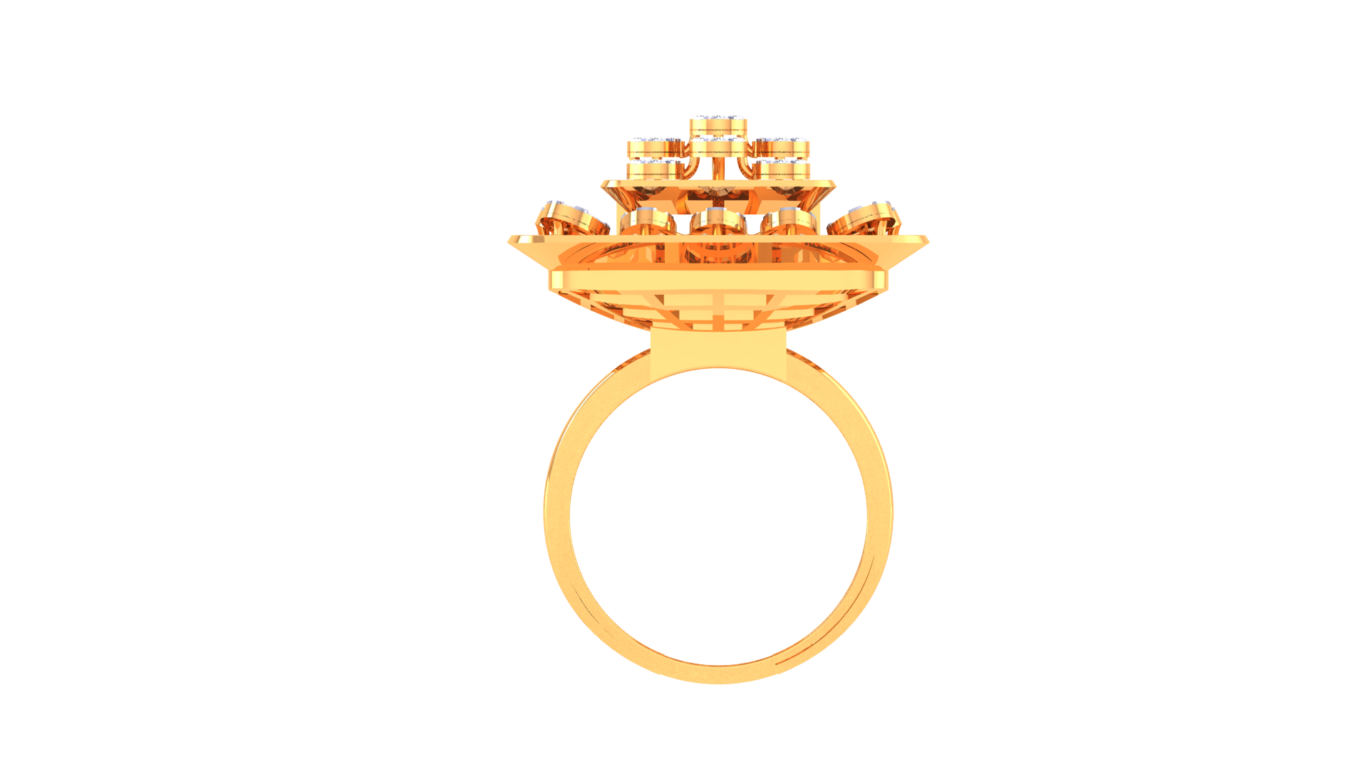 Square Cluster Brilliance Accent Ring