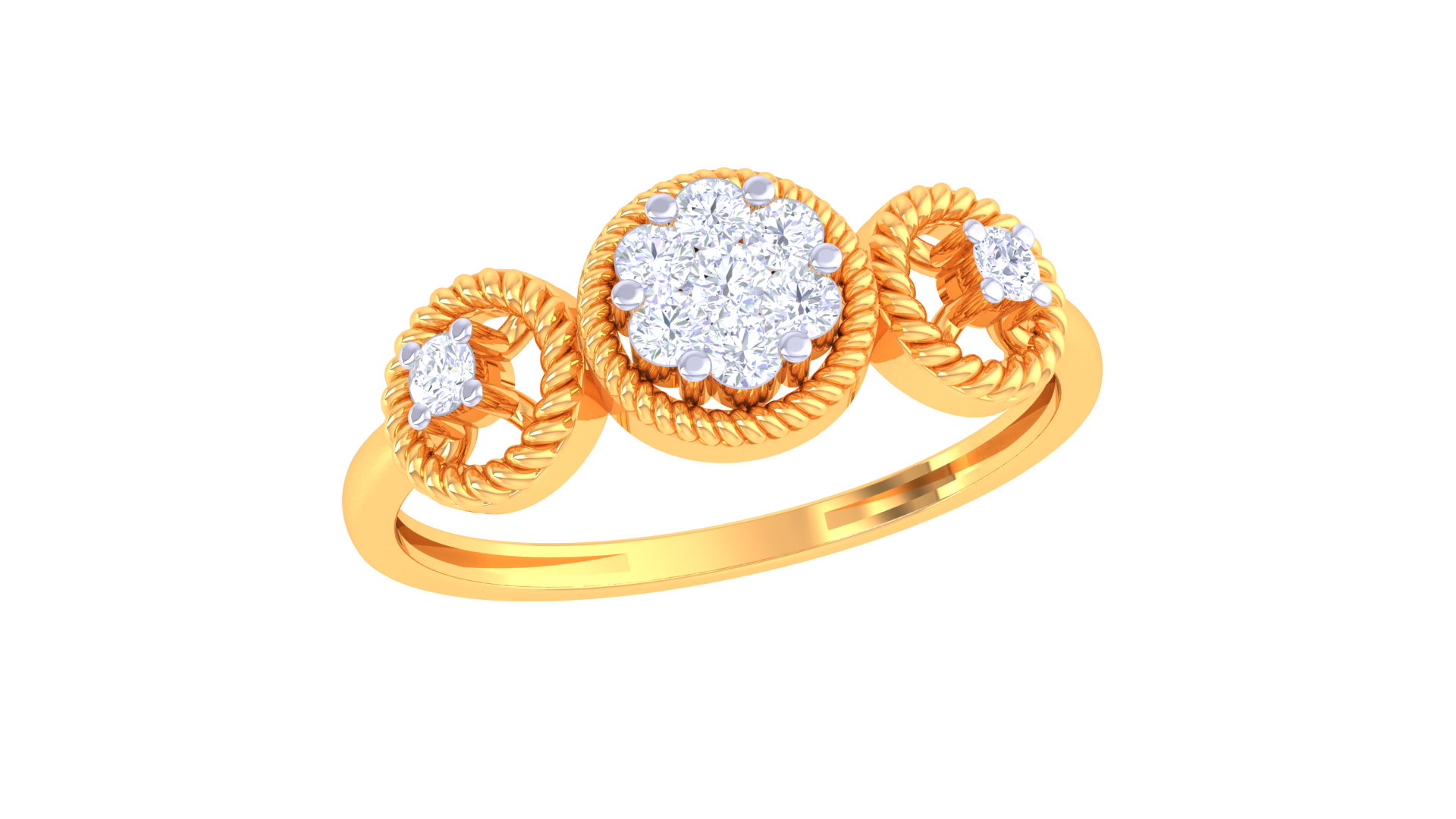 Radiant Star Rope Accent Ring